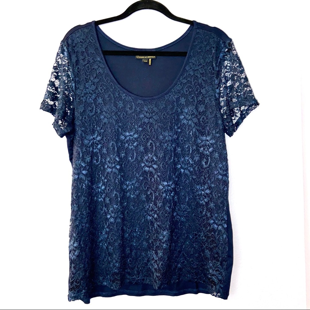 I Jeans By Buffalo Women’s Blue Laced Shirt